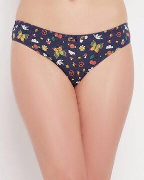 floral print low coverage thongs