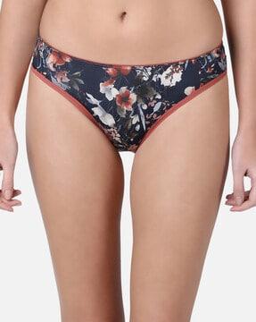 floral print low-rise bikini panties