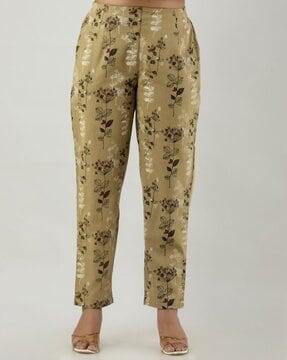 floral print mid-rise palazzos