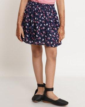 floral print mini skirt