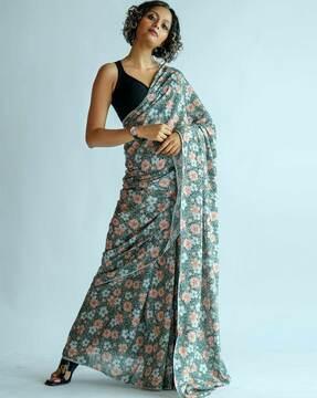 floral print modal saree