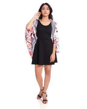 floral print open-front shrug