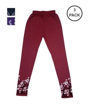 floral print pack of 3 leggings