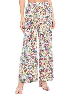 floral print palazzo with elasticated waist