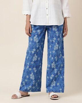 floral print palazzos with insert pockets