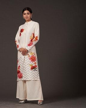 floral print pant-suit set