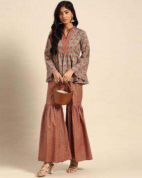 floral print pant-suit set