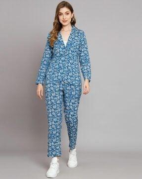 floral print pant-suit set