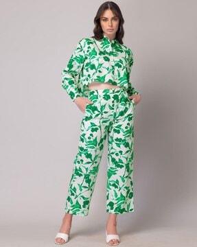 floral print pant-suit set