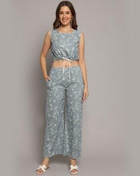 floral print pant-suit sets