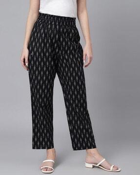 floral print pant with elasticated waistband