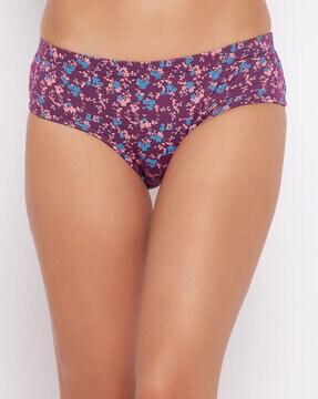 floral print panties with elasticated waist