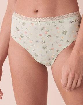 floral print panties with elasticated waist