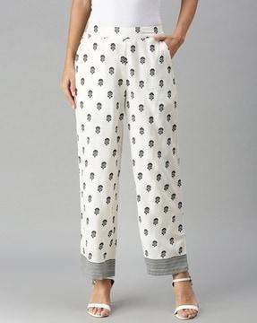 floral print pants with insert pocket