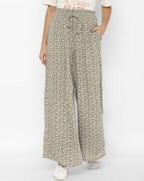 floral print pants with insert pockets