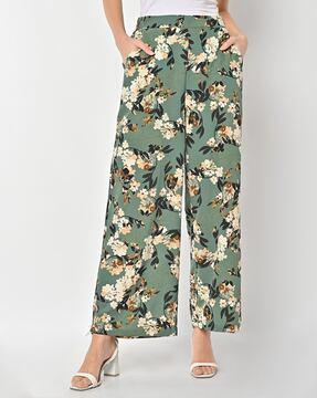 floral print pants with insert pockets