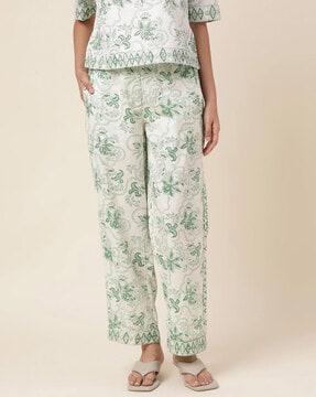 floral print pants with insert pockets