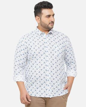 floral print patch pocket shirt