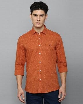 floral print patch-pocket shirt