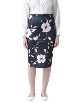 floral print pencil skirt