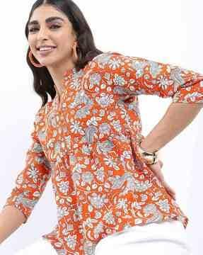 floral print peplum top