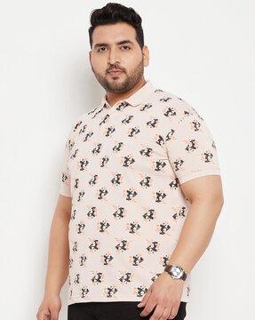 floral print polo t-shirt