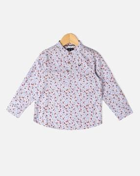 floral print popover shirt
