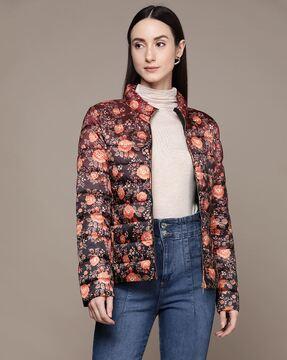 floral print puffer jacket