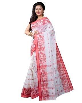 floral print pure cotton traditional saree