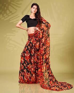 floral print ready to wear saree