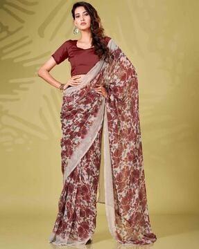 floral print ready to wear saree