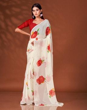 floral print ready to wear saree