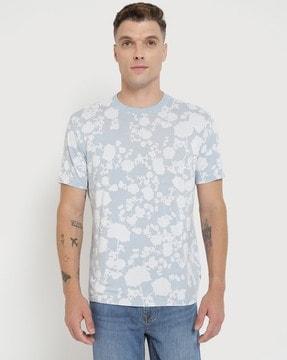 floral print regular fit crew-neck t-shirt