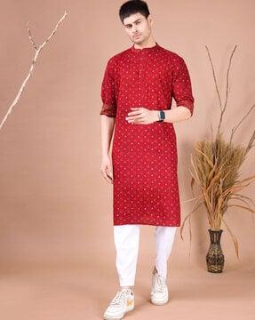 floral print regular fit long kurta