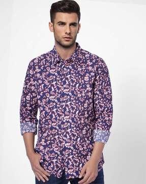 floral print regular fit shirt