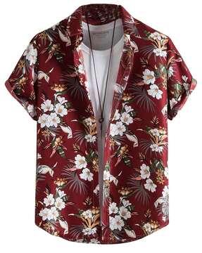 floral print regular fit shirt