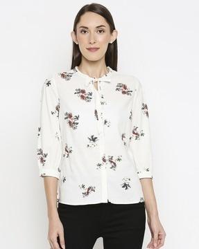 floral print regular fit top