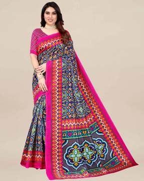 floral print regular saree