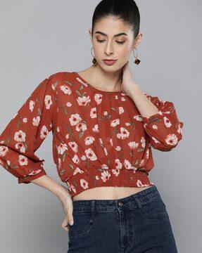 floral print regular top