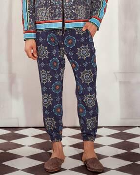 floral print relaxed fit jogger pants