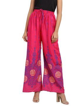 floral print relaxed fit palazzos