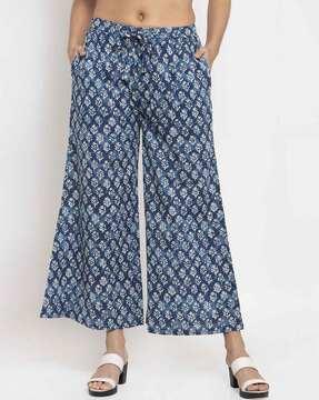 floral print relaxed fit palazzos