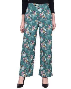 floral print relaxed fit palazzos