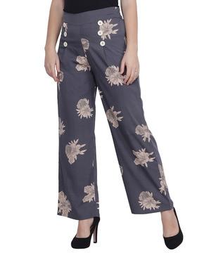 floral print relaxed fit palazzos