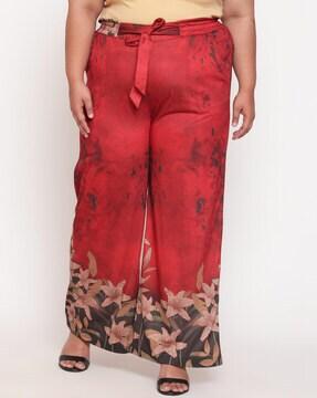 floral print relaxed fit pants