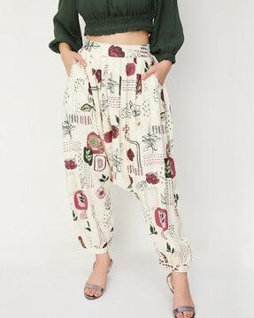 floral print relaxed fit pants