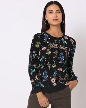 floral print relaxed fit sweatshirt