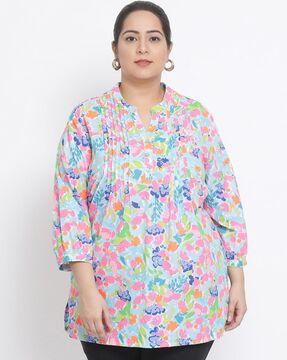 floral print relaxed fit tunic