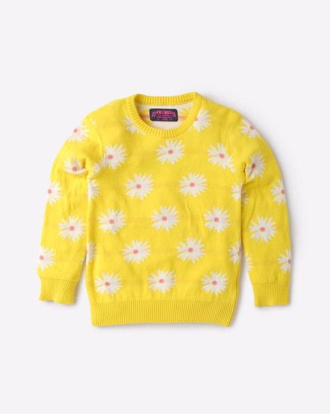 floral print round-neck sweater