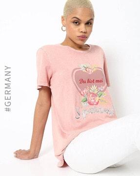 floral print round-neck t-shirt